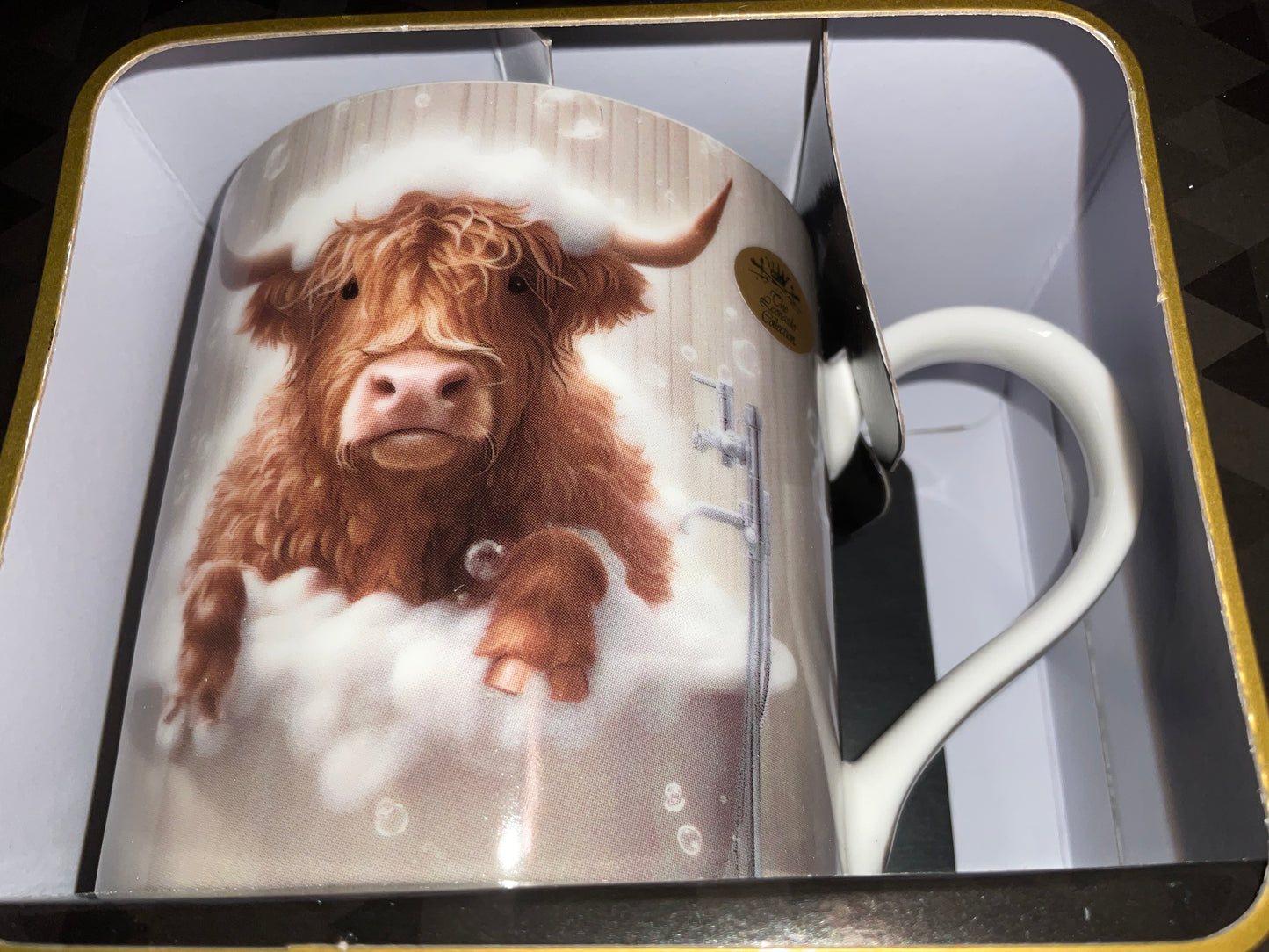 Highland Cow Fine China Boxed Mug