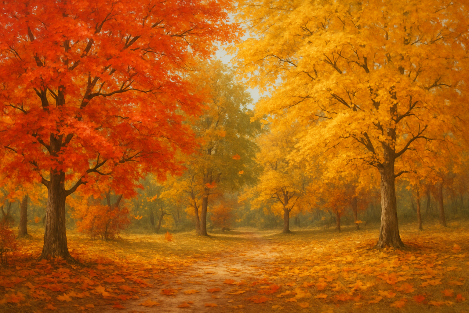 autumn trees and leaves